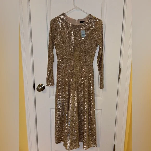 ⭐️Ann Taylor Sequins Dress 0P NWT⭐️ - Picture 3 of 11
